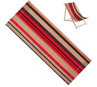 GORGECRAFT Beach Chair Replacement Fabric Burly Wood Orange Black Stripes Sling Chairs Canvas 113x43cm Folding Lounge Deck Chair Cloth Cover for Patio Outdoor Sunbathing Garden Courtyard