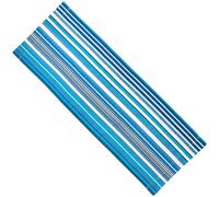 GORGECRAFT Beach Sling Patio Chairs Canvas Blue Stripes Folding Chair Replacement Outdoor Chairs Cloth Replacements 115X43cm Portable Reclining Sling Chair Fabric for Summer Vacation Sunbathing Garden