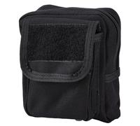 GORGECRAFT Black Glove Pouch Polyester Latex Gloves Holder Double Pockets Duty Belt Pouches Waist Bags with Zipper Closure for Police Firefighter EMS EMT Paramedic First Responders