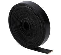 GORGECRAFT Black Leather Strips 12.5mm x 2m Full Grain Buffalo Leather Strap Genuine Cowhide Cord Braiding Thread Rope for Bracelets Necklace Jewelry Making Boot Lace Guitar Belts DIY Crafts