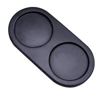 GORGECRAFT Black Wooden Salt and Pepper Mill Tray 2.28 Inch Acacia Wood Tray Peper Mill Holder Mills & Shakers Salt & Pepper Grinder Rest for 2 Mills Accessories Kitchen Storage Holder Home Crafts