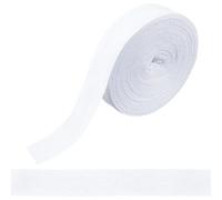 GORGECRAFT Cotton Twill Tape Ribbon 25mm x 11m Bias Book Binding Tape White Herringbone Webbing Strap Woven Soft Bunting Fabric Roll for DIY Sewing Dressmaking Quilting Seam Edging Gift Wrapping