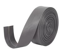 GORGECRAFT Faux Leather Strap Tape 5m x 25mm PU Leatherette Strap 1mm Thick Foldover Leather Strips Lambskin Texture Flat Leather Cord String for DIY Crafts Belt Bracelet Jewelry Making, Gray