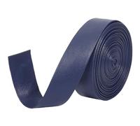 GORGECRAFT Faux Leather Trimming Tape 5m x 25mm Foldover Leather Strips 1mm Thick Flat Cord Lambskin Texture PU Leatherette Ribbon Strap String for DIY Crafts Belt Jewelry Making, Marine Blue