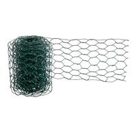 GORGECRAFT Floral Chicken Wire Roll 3M x 10.8cm Green Metal Iron Mesh Hexagonal Galvanized Flower Arrangements Animal Netting Fence Wires for Protecting Poultry DIY Crafts Garden