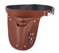 GORGECRAFT Florist Tool Belt Brown PU Leather Multifunctional Gardener Farmer Work Apron Tools Organizer Waist Pouch Bag with 3Pcs Pockets Alloy Clasp for Gardening Electrician Carpenter
