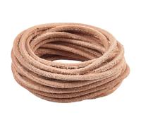 GORGECRAFT Genuine Leather Cord 5m x 4mm Round Leather String Frosted Cowhide Rope Natural Yak Hide Suede Braiding Threads for Jewelry Making Bracelet Necklace Keychains Shoe Lace DIY Crafts, Sienna