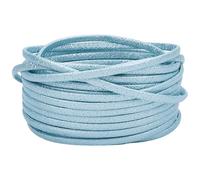 GORGECRAFT Glitter Faux Leather Strap 10m x 5mm Foldover Leather Strips PU Leather String 2mm Thick Flat Leather Cord Metallic Leatherette Trimming Rope for Jewelry Making DIY Crafts, Light Sky Blue