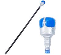 GORGECRAFT Halloween Cosplay Vintage Walking Stick 125.5cm Long Adults Red Antique Plastic Punk Scepter Costume Prop King and Queen Scepter Wand for Themed Events Stage Dress-Up and Role-Play
