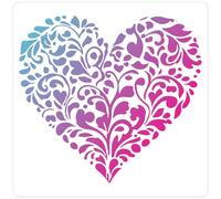 GORGECRAFT Heart Templates Stencils 30 x 30cm PET Reusable Hollow Out Valentines Love Hearts Decoration Paint Drawing Stencil for Painting Wood Wall Fabric Canvas Furniture DIY Art Craft