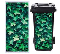 GORGECRAFT Ivy Leaves Dustbin Stickers 32.3in x 14.6in Large Trash Can Decals Waterproof Self-Adhesive Creeper Vine Pattern Decorative Wall Stickers for Home Garbage Container Fridge Bucket Decor