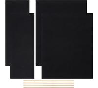 GORGECRAFT Large Size Directors Chair Covers Canvas Replacement 2 Sets Makeup Artist Chair Seat Cover Cloth Black Portable Casual Home Movie Chair Canvas with Wood Stick for Garden Outdoor Accessories