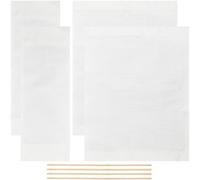 GORGECRAFT Large Size Makeup Artist Chair Seat Cover 2 Sets Directors Chair Covers Canvas Replacement Fabric White Casual Home Movie Chair Canvas Folding Chairs Cloth with Wood Stick for Garden