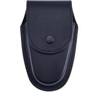 GORGECRAFT Leather Handcuff Pouch Hidden Snap Hand Cuff Case Sheath Strap Holder Law Enforcement Universal Standard Size Heavy Duty Handcuff Holster for Cop Police Sheriff Military Duty Belt Black