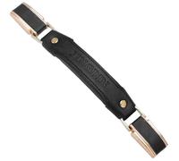 GORGECRAFT Leather Luggage Handles Pulls Replacement Parts 190mm Suitcase Grip Pull Carry Strap Spare Fix Holders with Golden End Caps for Ordinary Suitcase Travel Luggage Password Box Black