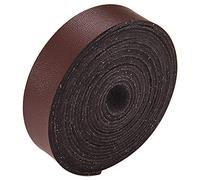 GORGECRAFT Leather Strap 3/5 Inch Wide 78 Inches Long Micro Fiber Imitation Flat Braided Leather Cord for Crafts Tooling Workshop Handmade, Coffee