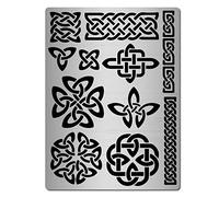 GORGECRAFT Metal Celtic Triquetra Knot Stencil Viking Symbol Wicca Reusable Stencils Templates for Painting on Wood Wall Canvas Furniture, Wood Burning, Pyrography Engraving