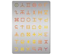 GORGECRAFT Metal Template Solar System Symbols Stainless Steel Stencils Reusable Assorted Shapes Sun Plant Sign Templates for Painting Wood Burning Engraving Home Decor Carving Scrapbook
