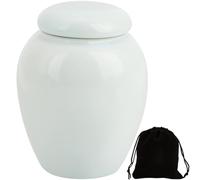 GORGECRAFT Mini Cremation Urns Memorial Ashes Holder Small Burial Funeral Keepsake Urns Ceramic Porcelain Storage Container Jar for Sharing Ashes Family Human Pets Dog Collection Blue 5.35 x 4.2cm