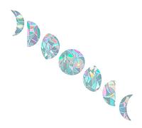 GORGECRAFT Moon Phase Window Clings Anti-Collision Static Rainbow Glass Stickers Alert Bird Window Decals Sun Catcher Decorations Non Adhesive Prismatic Vinyl for Prevent Stop Birds(7PCS)