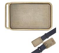 GORGECRAFT Replacement Belt Buckle Western Vintage Oval Blank Plain Metal Alloy Fastener Halloween Gifts Decorative Buckle Snap Fits 40mm Belt Strap for Cowboy Men Women Antique Silver