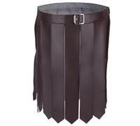 GORGECRAFT Roman Fringe Tassel Skirt Belt Brown PU Leather Renaissance Medieval Viking Adjustable Knight Warrior Armor Waistban Apron Buckle Gladiator Kilt Waist Belts for Cosplay Costume Men Women