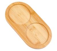 GORGECRAFT Salt and Pepper Mill Tray Bamboo Tray Peper Mill Holder 71.5mm Inner Diameter Mills & Shakers Moccasin Salt & Pepper Grinder Rest for Crafts Kitchen Table Centerpieces Storage Holder