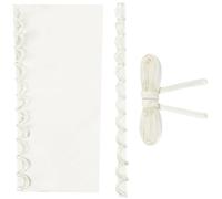 GORGECRAFT Satin Corset Back Kit Wedding Gown Corset Kit Zipper Replacement Adjustable Back Zipper Extender Fabric Lace-up Loops Ties Ribbons for Formal Prom Bridal Evening Dress, Light Cream Color