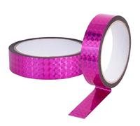 GORGECRAFT Self-Adhesive Holographic Reflective Tape 50m×24mm Prism Tape Laser Glitter Masking Decor Tape Magenta Reflective Crafting Tape for Keep Birds Away Craft Projects DIY Art Daily Use