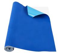 GORGECRAFT Self Adhesive Velvet Flocking Liner 3m x 45cm Felt Sheet Blue Soft Velvet Drawer Liner Sticky Back Fabric Roll Peel and Stick for Jewelry Box Making Wallpaper Upholstery Art Crafts