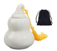 GORGECRAFT Small Keepsake Pet Urns Mini Cremation Human Ashes Urn Cremains Ceramic Porcelain Container Sharing Burial Funeral Keepsake Urns for Male Female Sharing Pets Dogs Cats White 4.8x6.7cm 30ml