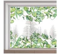 GORGECRAFT Vine Window Decals Static Non-Adhesive Green Ivy Leaves Plants Clings Reusable Double Sided Botanical Stickers Vinyl Film for Glass Sliding Door Summer Home Decor 38x116cm
