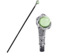 GORGECRAFT Vintage Walking Stick Antique Cane Plastic Halloween Party Cosplay Scepter Silver Eagle Claw Ball Grasping Stick King Wand Costume Cane Handle Knob Punk Prop for Themed Events Stage Shows