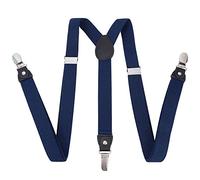 GORGECRAFT Y Shaped Suspenders Clothing Accessories Wedding Sets Adjustable Brace Polyester Elastic Men's Strength Suspenders with Iron Clasps for Dress Pants Trousers or Jeans, Midnight Blue