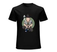 Gorgeofashion Nara Shikamaru T Shirt Men Cotton Graphic Men T Shirt Japanese Manga Tees Streetwear Harajuku Black
