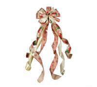 Gorgeous 44 Inch Christmas Tree Decoration featuring an Elegant Bow and Shimmering Snowflakes to Elevate Your Holidays (A)