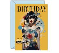 Gorgeous Birthday Card - Always In Style - Stunning Fashion Magazine Inspired Stylish Birthday Card for Women Mum Sister Daughter Friend Nan Grandma Cousin, 5x7 Inch Female Greeting Cards