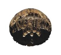 Gorgeous Crystal Chandelier Shower Cap for Women Double Layers Thick Hair Caps Reusable Waterproof Bath Caps with Elastic Band Hair Hat Washable Shower Hat for Men Women Spa Salon