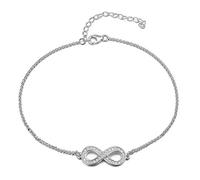 Gorgeous elegant INFINITY/Bow ANKLET with DIAMANTES, STERLING SILVER Ankle bracelet will include pretty gift box