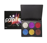 Gorgeous Eyeshadow Makeup Palette in Matte, Shimmer n Glitter - Various Shades (Popfeel 6 Glitter Eye #2)
