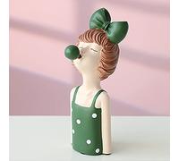 Gorgeous Fairy Girl Resin Art Statue - Fashionable Home Decoration & Tabletop Figurines, Unique Gift for Her, Stunning Red Tray Accessory Sculpture