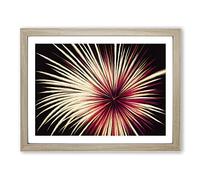 Gorgeous Fireworks H1022 Framed Print for Living Room Bedroom Home Office Décor, Wall Art Picture Ready to Hang, Oak A3 Frame (46 x 34 cm)