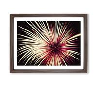 Gorgeous Fireworks H1022 Framed Print for Living Room Bedroom Home Office Décor, Wall Art Picture Ready to Hang, Walnut A3 Frame (46 x 34 cm)