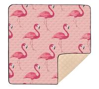 Gorgeous Flamingo Pattern Baby Play Mat for Floor, 50x50 inch Playpen Mat,Thicken Soft Non-Slip Tummy Time Mat for Toddlers and Infants