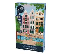 Gorgeous Games "Amsterdam" 140 Pieces Handmade Wooden Jigsaw Puzzle | Stunning Contemporary Designs | 18cm x 26cm | Premium Xmas Present Or Gift For Him For Her