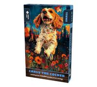 Gorgeous Games "Carly The Cocker" Small Wooden Jigsaw Puzzle Contemporary Designs-134 Pieces 18cm x 26cm-Premium Wooden Puzzle-Stunning Jigsaw Puzzle For Adults - Great Xmas Present For Him For Her