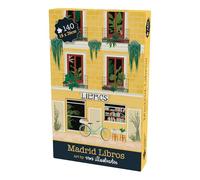 Gorgeous Games "Madrid Libros" Small Premium Wooden Jigsaw Puzzle For Adults | Contemporary Designs | Extra Thick Pieces | 18cm x 26cm & 140 Pieces | Great Xmas Present Or Gift For Him Or Her