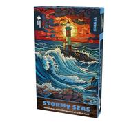 Gorgeous Games "Stormy Seas" Small Premium Wooden Jigsaw Puzzle For Adults | Contemporary Designs | Extra Thick Pieces | 18cm x 26cm & 117 Pieces | Great Xmas Present Or Gift For Him Or Her