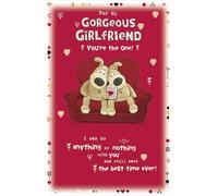Gorgeous Girlfriend - Adorable Boofle Sweet New Valentine's Day Greeting Card