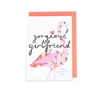 Gorgeous Girlfriend Flamingorgeous Valentine's Day Contemporary Greeting Card